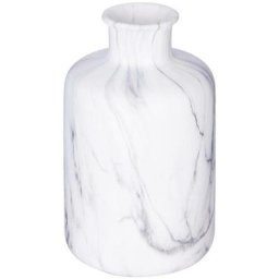 Vase déco marbre contemporain H17.5 Atmosphera créateur d'intérieur - Blanc