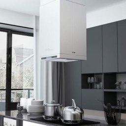 Kalisse - Hotte Aspirante silencieuse - Hotte Décorative îlot avec écran tactile lcd et capteur 756