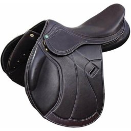 Selle 17 marron: Henri De Rivel selle d'obstacle modèle Galia doublée cuir