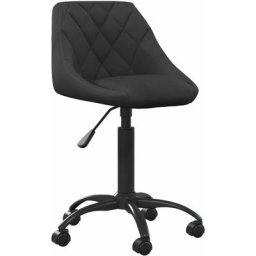 Chaise de bureau Noir Velours Vidaxl Noir