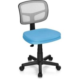 Chaise de Bureau à roulettes avec Hauteur Réglable, Fauteuil Rotative à 360°en Maille + Éponge