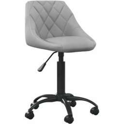 Chaise de bureau Gris clair Velours Vidaxl Gris clair