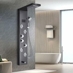 Ouyifan - Colonne de Douche led en Acier Inox avec 4 Grandes Buses Massants pour Salle de Bain