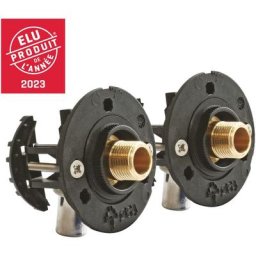 Somatherm - Kit complet fixation Robinetterie Sous-Lavabo - per Ø12 - Rac Sertir M12/17 - noir