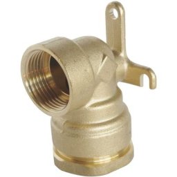 Raccord laiton coudé applique murale sumo pour tube pe Ø20 mm - Femelle 1/2 - brut