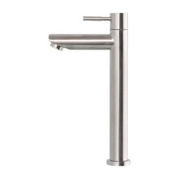 Robinet de bassin froid simple, robinet monotrou en acier inoxydable pour lavabo de salle de bain,