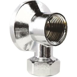 Applique murale nue avec écrou pour collet battu Ø12 - F1/2 - chrome