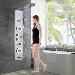 Suguword - Colonne de Douche Panneau de Douche pour Salle de Bain Hydromassages 5 Jets Système de