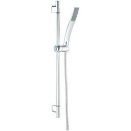 Kit barre de douche à douchette design galactic - H60cm - Finition chromé - gris