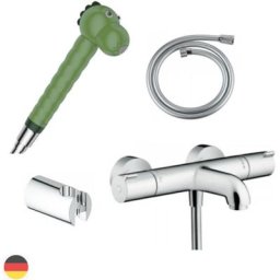 Hansgrohe - Pack mitigeur bain douche thermostatique mural 2 trous 1001 chrome complet avec