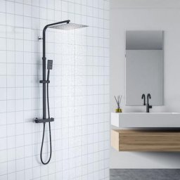 Ensemble de Douche avec Thermostatique Mitigeur Set de Douche avec Tête de Douche de 15.7 Pouces