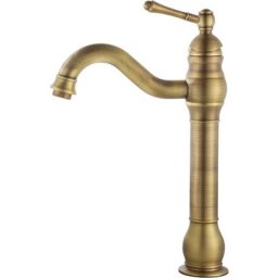 Mitigeur de lavabo en laiton antique à levier unique pivotant à 360° pour salle de bain, lavabo en