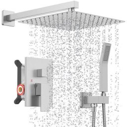 Colonne de Douche Encastrée Sdlogal Kit de Douche Complet Encastré avec Tête de Douche Carrée 8,0