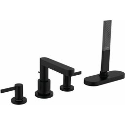 Hansgrohe - Robinet mélangeur bain douche 4 trous Finoris sBox noir mat