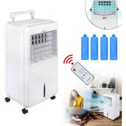 Climatiseur Mobile, Refroidisseur d'air 4-en-1, 80 w avec télécommande, avec Roues et 4 Boîtes à