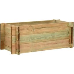 Jardinière surélevée Bac a Fleur | pour légumes Bois de pin imprégné 80 cm 68189 - Brun