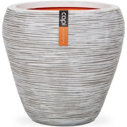 Pot à fleurs Nature Rib Conique 42 x 38 cm Ivoire KOFI362 Capi Ivory