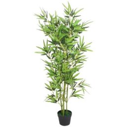 Elegant-Stil Plante artificielle avec pot Bambou 120 cm Vert,Montage facile,3,05 Kg