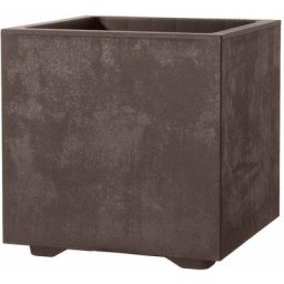 Vase cube millenium 25X25X25CM marron