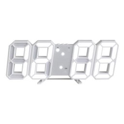 Horloge Murale Numérique Led 3D Grand Réveil Lumineux Fonction Sans Bruit Snooze Luminosité