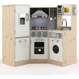 Goplus - Cuisine pour Enfants Moderne avec Micro-Ondes, Téléphone, Cuisinière Électronique, Cuisine