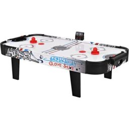 Table d'Air Hockey avec Compteur de Points Electronique 6W led 2 Palets 2 Poussoirs 2 Cages de But