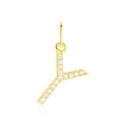 Pendentif Lettre Y Or Jaune Oxyde