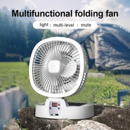 Ventilateur de camping en plein air 5000mAh solaire aste sans fil portable bureau électrique