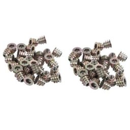 Écrou d'insertion fileté pour bois vis à six pans creux M6x10mm 60 pièces