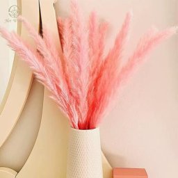 Bouquet de Pampas Roses vaccées 15 Pièces Décoration de Maison Boho Mariage à la Campagne Fleurs