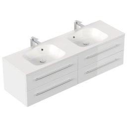 Meuble de salle de bain COLOSSOS 160 SoftClose blanc brillant