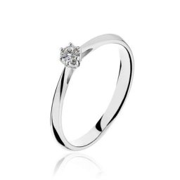 Bague Solitaire Veronika Or Blanc Diamant
