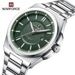 NAVIFORCE-Montres-bracelets classiques pour hommes horloge à quartz simple avec fenêtre calendrier