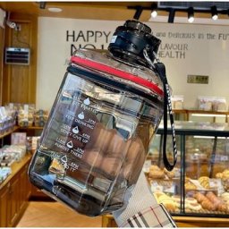 Bouteille d'Eau de dehors Portable de 2 Litres Grande Capacité avec Échelle de Temps E27