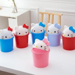Sanurgente Hello Kitty-Mini Poubelles en Plastique mir à Ordures de Bureau Table de Maison