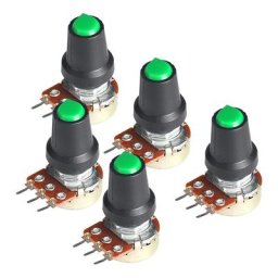 Kit de potentiomètres linéaires avec capuchon de bouton AG2 WH148 15mm 3 broches 1K 2 K 5K