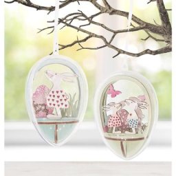 Kit créatif en bois ""œufs de Pâques"", 9 cm, 2 pièces
