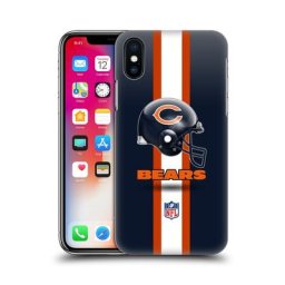 Étui de téléphone à coque rigide avec logo pour casque Chicago Bears - iPhone