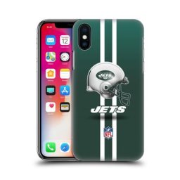 Étui de téléphone à coque rigide avec logo pour casque des Jets de New York - iPhone