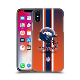 Étui de téléphone à coque rigide avec logo pour casque Denver Broncos - iPhone