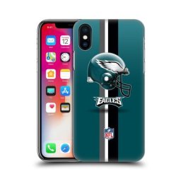 Étui de téléphone à coque rigide avec logo pour casque des Eagles de Philadelphie - iPhone