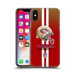 Coque de téléphone à coque rigide avec logo pour casque San Francisco 49ers - iPhone