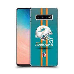 Étui pour téléphone à coque rigide avec logo et casque Miami Dolphins - Samsung