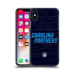 Coque de téléphone rigide effet vieilli des Panthers de la Caroline - iPhone