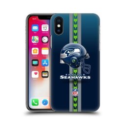 Coque de téléphone à coque rigide avec logo pour casque Seattle Seahawks - iPhone