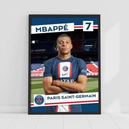 Poster sous cadre PSG Mbappé - A3