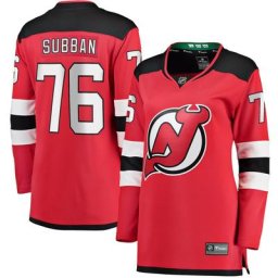 Fanatics pour femme de marque P.K. Maillot Subban Red New Jersey Devils Premier Breakaway Player