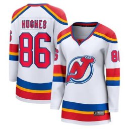 Fanatics pour femme de marque Jack Hughes Blanc New Jersey Devils Special Edition 2.0 Breakaway Player Jersey