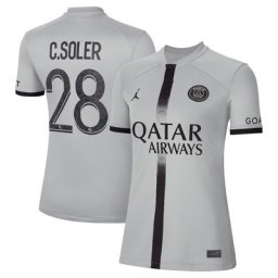 Maillot PSG Jordan Extérieur Stadium 22/23 - Femme avec flocage C. Soler 28