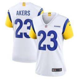 Maillot de match des Rams de Los Angeles Nike Cam Akers blanc pour femme
